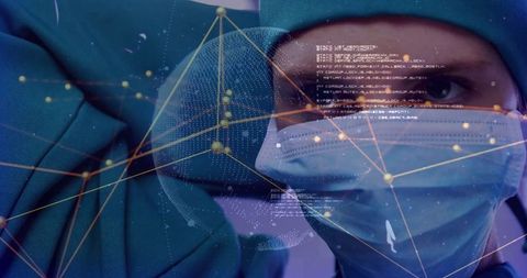 Futuristic Surgery and Technology Interface Overlay