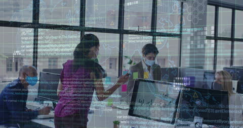 Technology and Teamwork in Modern Office Digital Interface