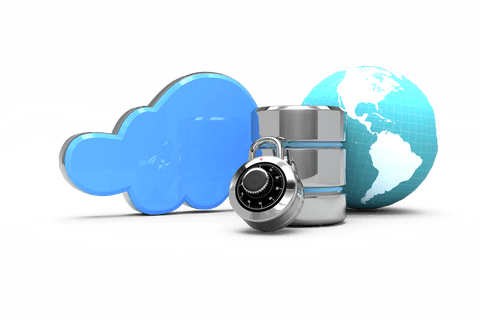 transparent cloud security concept with database and globe - Download Free Stock Videos Pikwizard.com