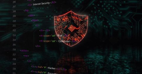 digital shield with circuit and code for cybersecurity concepts - Download Free Stock Images Pikwizard.com