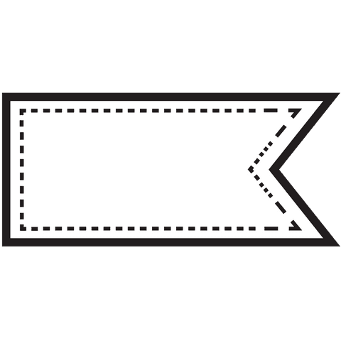 Transparent Gift Label Banner with White Background