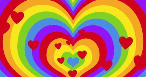 Colorful Rainbow Hearts LGBTQ Representation Background - Download Free Stock Images Pikwizard.com