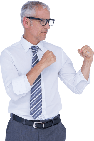 Caucasian Businessman Playfully Gesturing With Glasses on Transparent Background - Download Free Stock Videos Pikwizard.com
