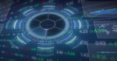 Futuristic Data Analysis Display with Digital Elements - Download Free Stock Images Pikwizard.com
