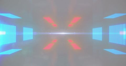 Futuristic Neon NFT in Grey Space with Dynamic Lighting