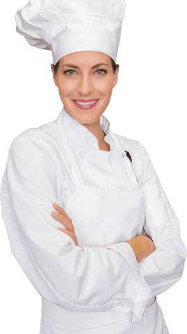transparent smiling chef in white uniform crossed arms - Download Free Stock Videos Pikwizard.com