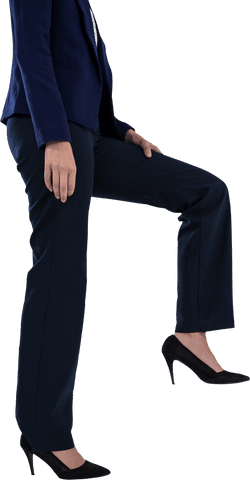 transparent success concept businesswoman climbing in heels - Download Free Stock Videos Pikwizard.com