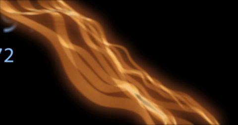 Glowing Orange Light Trails with Energy Movement