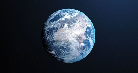 Earth from Space with Blue Oceans and Continents - Download Free Stock Images Pikwizard.com