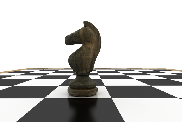 Wooden Black Knight on Chess Board with Transparent Background - Download Free Stock Videos Pikwizard.com