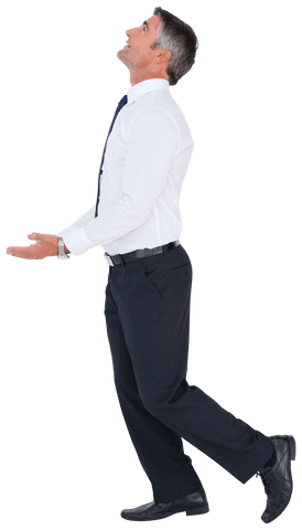 transparent businessman pushing against imaginary barrier - Download Free Stock Videos Pikwizard.com