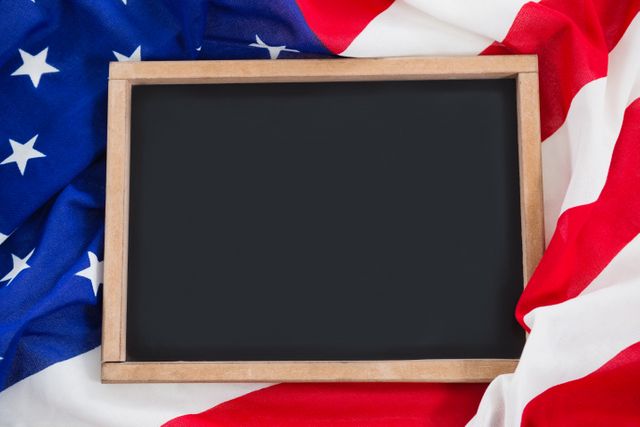 Blank slate on an American flag - Download Free Stock Photos Pikwizard.com