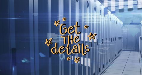 Data Servers Room with Digital Interface Design