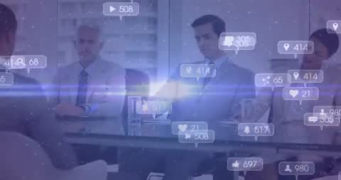 Business Meeting Analysis with Social Media Metrics Concept