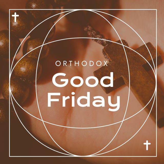 Orthodox Good Friday Celebration with Rosary and Cross - Download Free Stock Templates Pikwizard.com