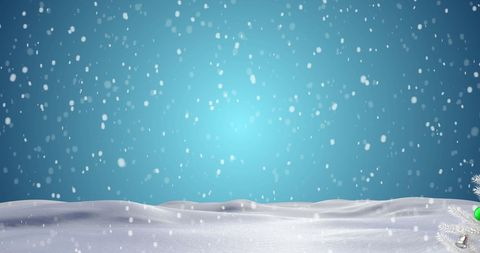 Tranquil Snowfall in Scenic Winter Landscape with Clear Sky