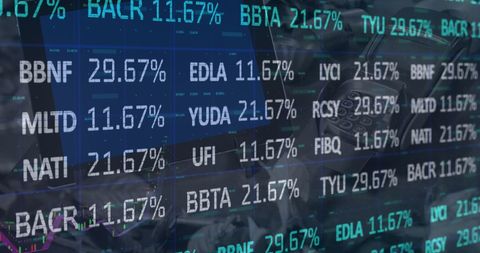 Financial Data Overlay on Payment Terminal Screen - Download Free Stock Images Pikwizard.com