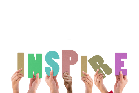 Hands Holding Inspire Text on Transparent Background for Motivation - Download Free Stock Videos Pikwizard.com