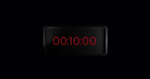 Digital Timer with Futuristic Light Trails on Dark Background
