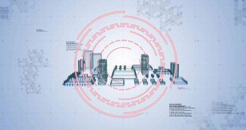 Digital processing interface with futuristic sci-fi aesthetic