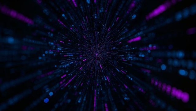 Digital Tunnel with Glowing Perception of Code in Deep Cyberspace