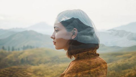 Harmony fusion of human emotion and nature beauty