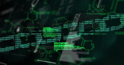Digital Data Processing with Futuristic Green Interface - Download Free Stock Images Pikwizard.com