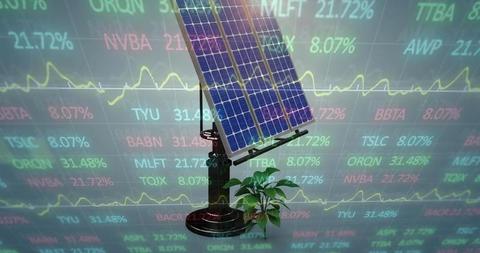 Solar Panel with Digital Financial Data Overlay - Download Free Stock Images Pikwizard.com