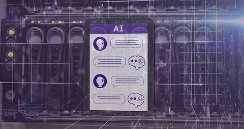 Ai interface on digital server for data processing