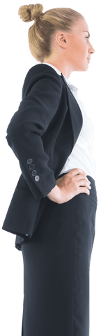transparent confident businesswoman standing profile side view - Download Free Stock Videos Pikwizard.com