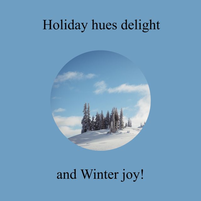 Holiday Hues Delight with Serene Winter Landscape and Snowy Pines - Download Free Stock Templates Pikwizard.com