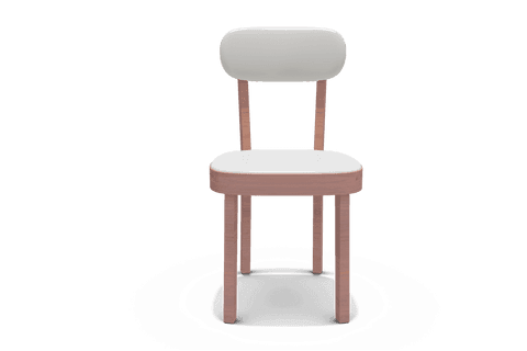 transparent render of minimalist wooden chair with light cushion - Download Free Stock Videos Pikwizard.com