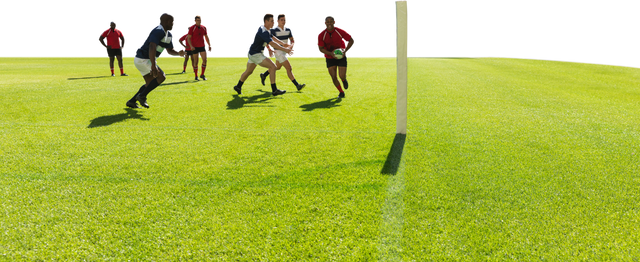 Transparent Image of Diverse Male Rugby Players Competing in Game - Download Free Stock Videos Pikwizard.com