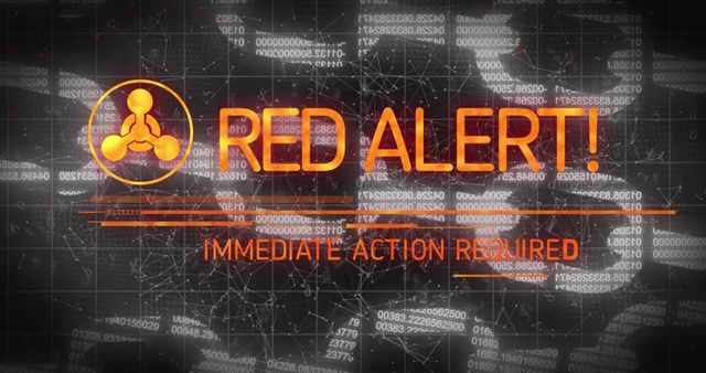 Red Alert Warning with Digital Alerts Over Abstract Background - Download Free Stock Images Pikwizard.com