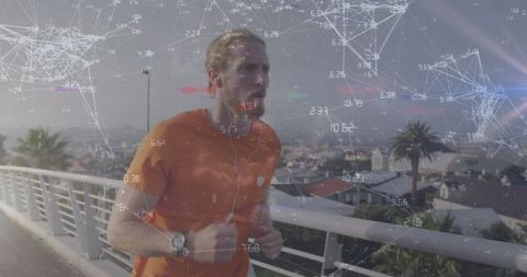 Connected world and fitness technology concept