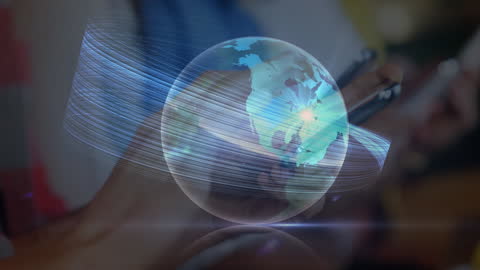 Digital Globe Overlay with Smartphone