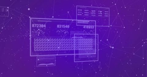 Futuristic Data Visualization with Digital Network Elements