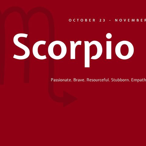 bold scorpio zodiac sign with deep red background - Download Free Stock Templates Pikwizard.com