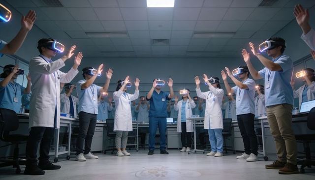 Medical team training with vr in clinical simulation lab immersive healthcare education