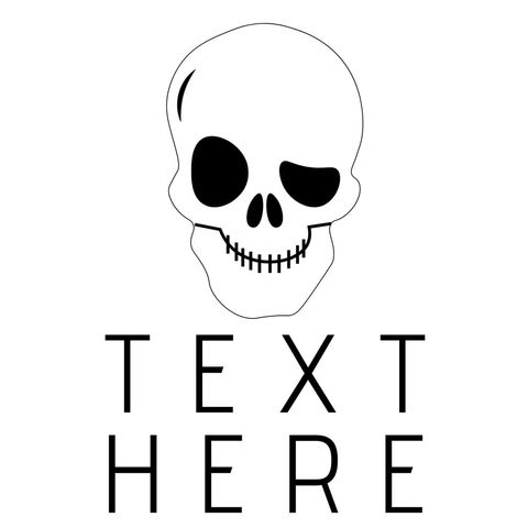 Bold Skull Graphic Minimal Design Template - Download Free Stock Templates Pikwizard.com