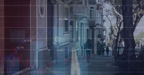 financial growth chart superimposed on business urban scene - Download Free Stock Images Pikwizard.com