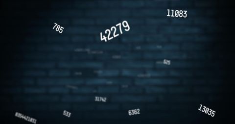 Floating Numbers on Dark Brick Wall Background - Download Free Stock Images Pikwizard.com