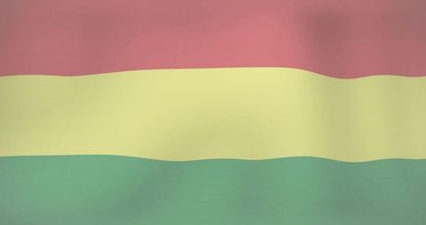 Waving Bolivian Flag in Motion with Red Yellow Green Stripes