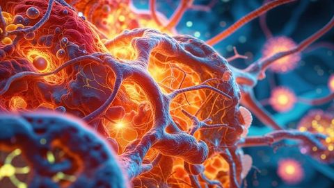 Glowing Neural Network Conceptual Close-Up