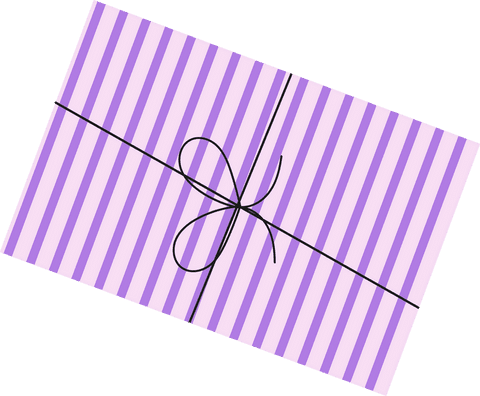 floating gift box with lavender stripes and black ribbon on transparent background - Download Free Stock Videos Pikwizard.com