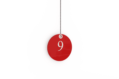 red circle with number 9 on transparent background - Download Free Stock Videos Pikwizard.com