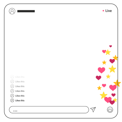 live stream interface with reactions on transparent background - Download Free Stock Videos Pikwizard.com