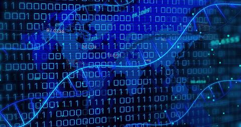 Binary Code Overlaid on World Map Background Symbolizing Medical Data Processing - Download Free Stock Images Pikwizard.com