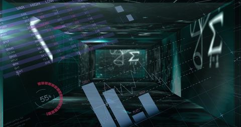 Abstract Mathematics and Data Analytics Overlay - Download Free Stock Images Pikwizard.com