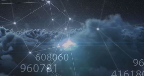 Digital Network Visualisation in Cloudscape Economy - Download Free Stock Images Pikwizard.com